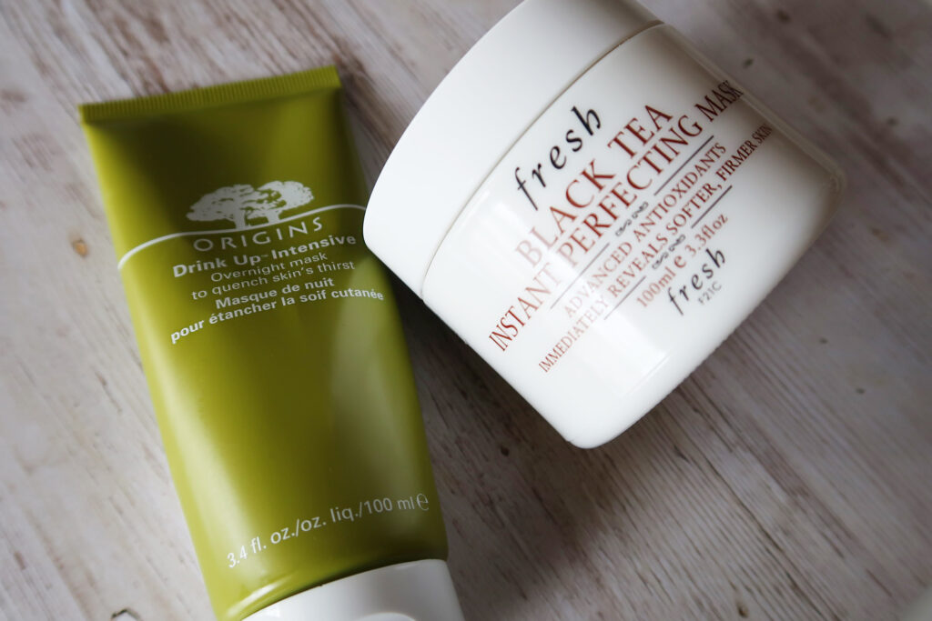 Fresh Black Tea Perfecting Mask and Origins Drink Up Overnight Intensive Mask